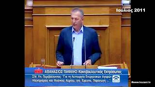Θανάσης Παφίλης - Ιούλιος 2011: Η απελευθέρωσης της αγοράς ενέργειας θα φέρει ακρίβεια για το λαό.