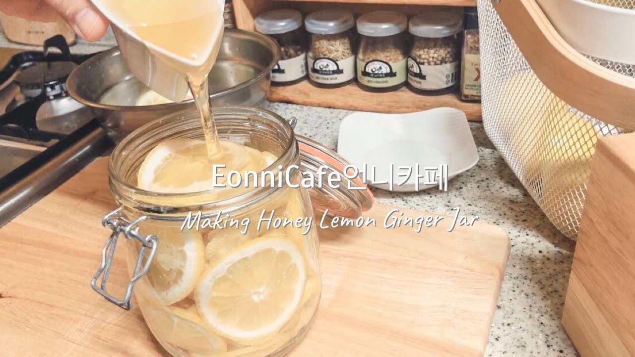 Making Lemon Ginger Tea Jar at Home to Boost The Immune System l Housewife in Korea Silent vlog