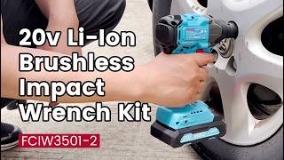 FIXTEC 20V 350Nm Cordless Brushless Impact Wrench