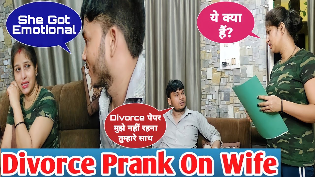 Divorce Prank On Wife // She Got Emotional // Prank On Wife // Preeti's Diary #prank17