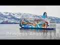 Паром Princess Anastasia в Белокаменке. Строительство ЦСКМС-Центра. Новатэк.