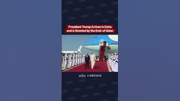 President Trump arrives in Doha, Qatar, and is greeted by Emir of Qatar