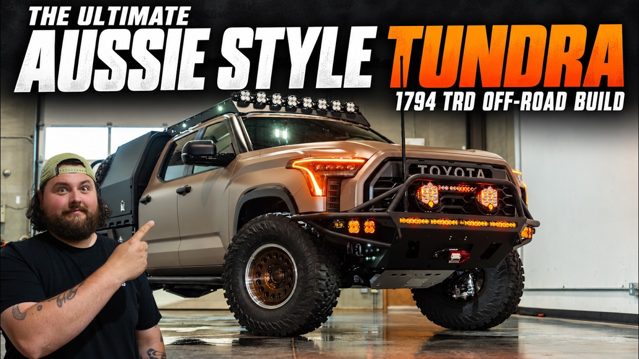 2026 Toyota Tundra 1794 TRD Off Road with a flatbed tray, canopy and 37 inch tires