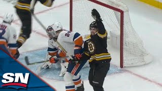 Jake DeBrusk and Bruins Handed Two Goals In 19 Seconds Off Tip And Islanders' Own Goal