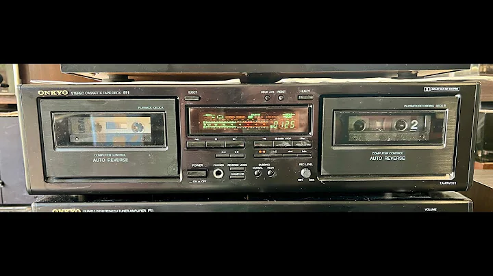 Onkyo TA RW311 Auto Reverse Dual Cassette Deck HX PRO w: Manual; Tested