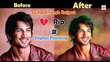 Sushant Singh Rajput Digital Painting in Photoshop | smudge painting | The Pixel Buzz