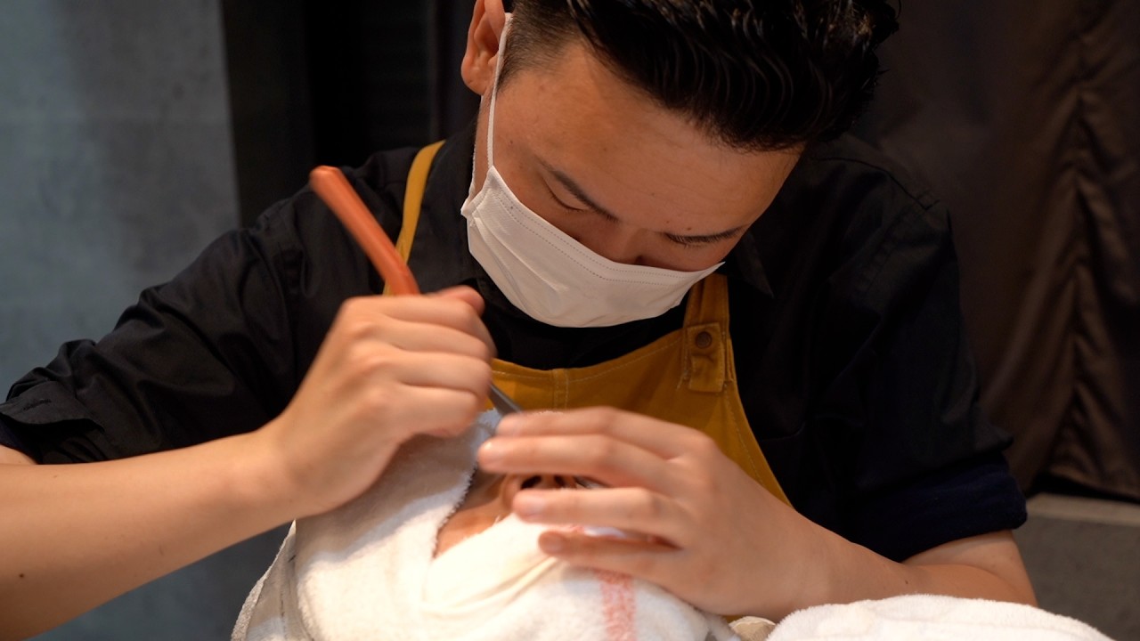 匠の鼻剃りで、鼻の黒ずみ印象すっきり｜国分寺BARBER✂︎KOUJI
