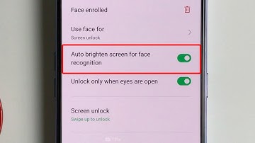 How to enable/disable Auto brighten screen fot face recognition on OPPO A95 Android 11