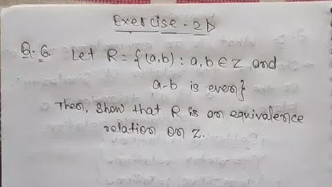 Relation  Ex 2D / Q no 6 R S Aggarwal Class 11th Math