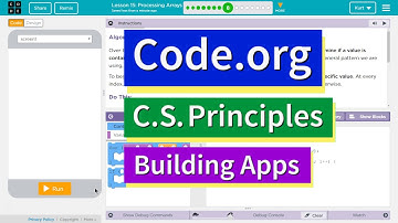 Processing Arrays Lesson 15.8 Tutorial with Answers Code.org CS Principles