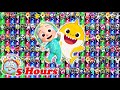 For 5 hours baby shark friends all megamix   cocomelon  oddbods  bluey bingo who will win