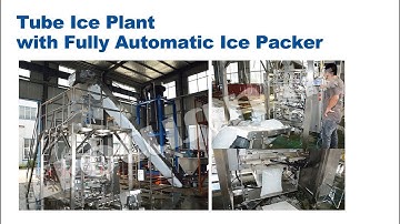 30T tube ice machine with fully automatic ice packing machine