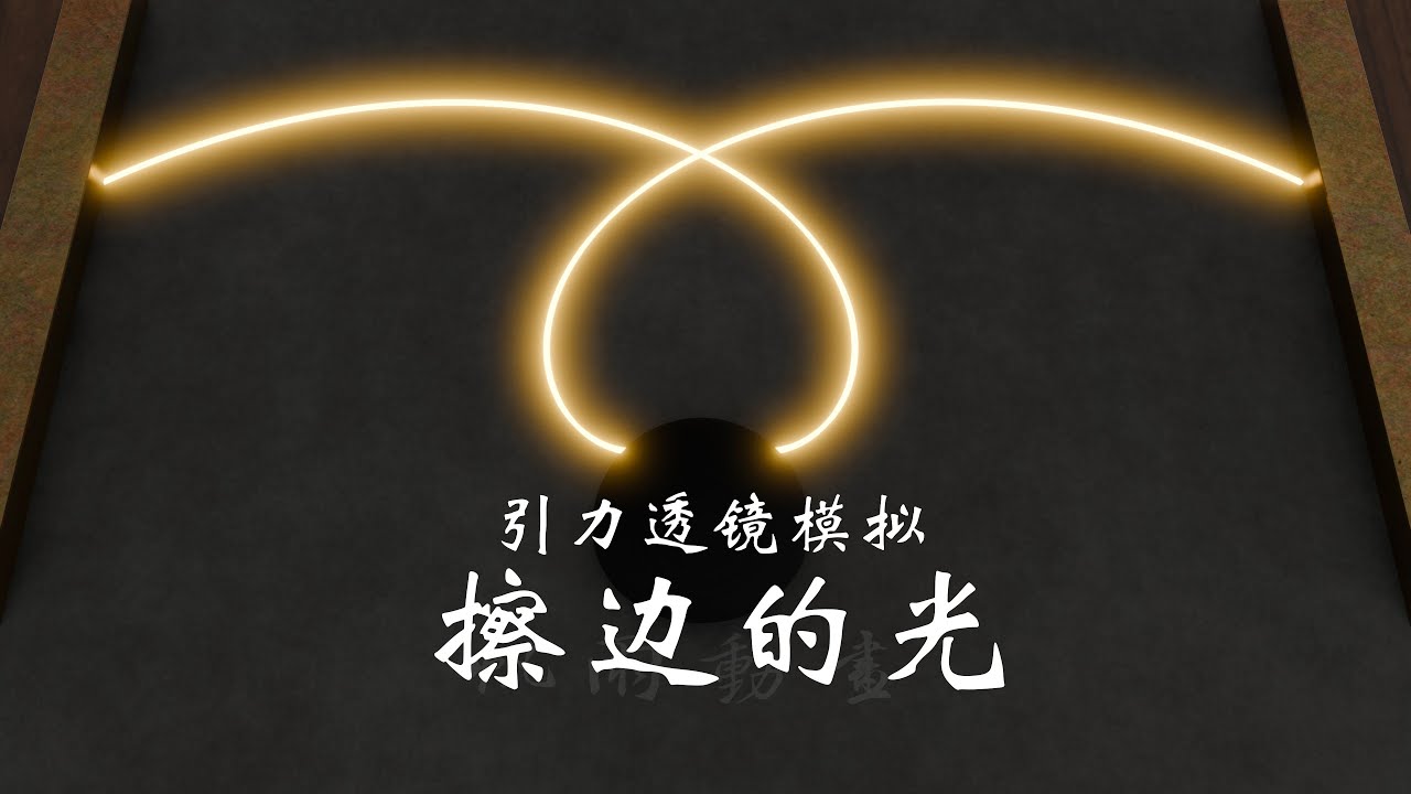 引力透镜模拟：擦边的光