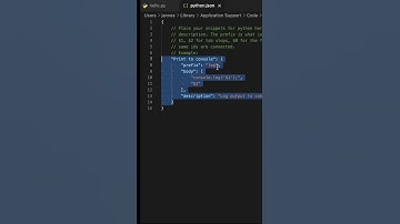 Custom VSCode Code Snippet                              #coding #vscode #python #prettycube