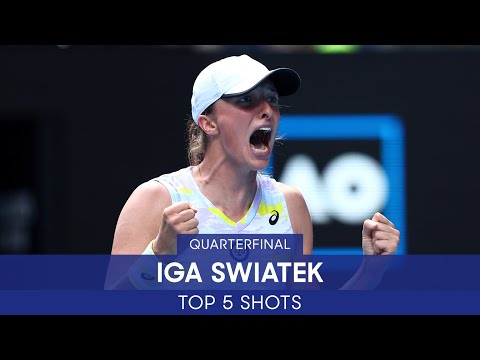 Iga Swiatek | Top 5 Shots (QF) | Australian Open 2022