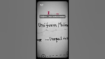 Uniform vs. Non-Uniform Motion Explained !