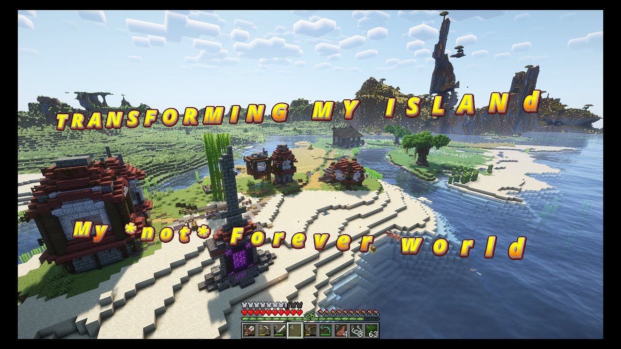 MINECRAFT SURVIVAL MY *not* FOREVER WORLD ?! I TRANSFORMED MY ISLAND ...