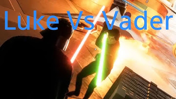STAR WARS Battlefront II Luke Vs Vader in Hero Showdown insane clip!!!
