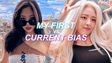 my first bias vs my current bias of kpop girl groups