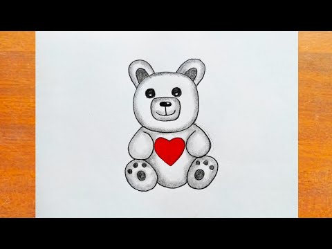 Plush Drawing Teddy Bear - Stuffed Bear Drawing Transparent PNG - 1000x1000  - Free Download on NicePNG