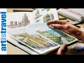 Sketchbook Tour with Urban Sketcher Danny Hawk | Deutsche Untertitel