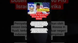 Viral!! Dosen UI: Prabowo Pro Israel dan Amerika Serikat! #shorts #viral
