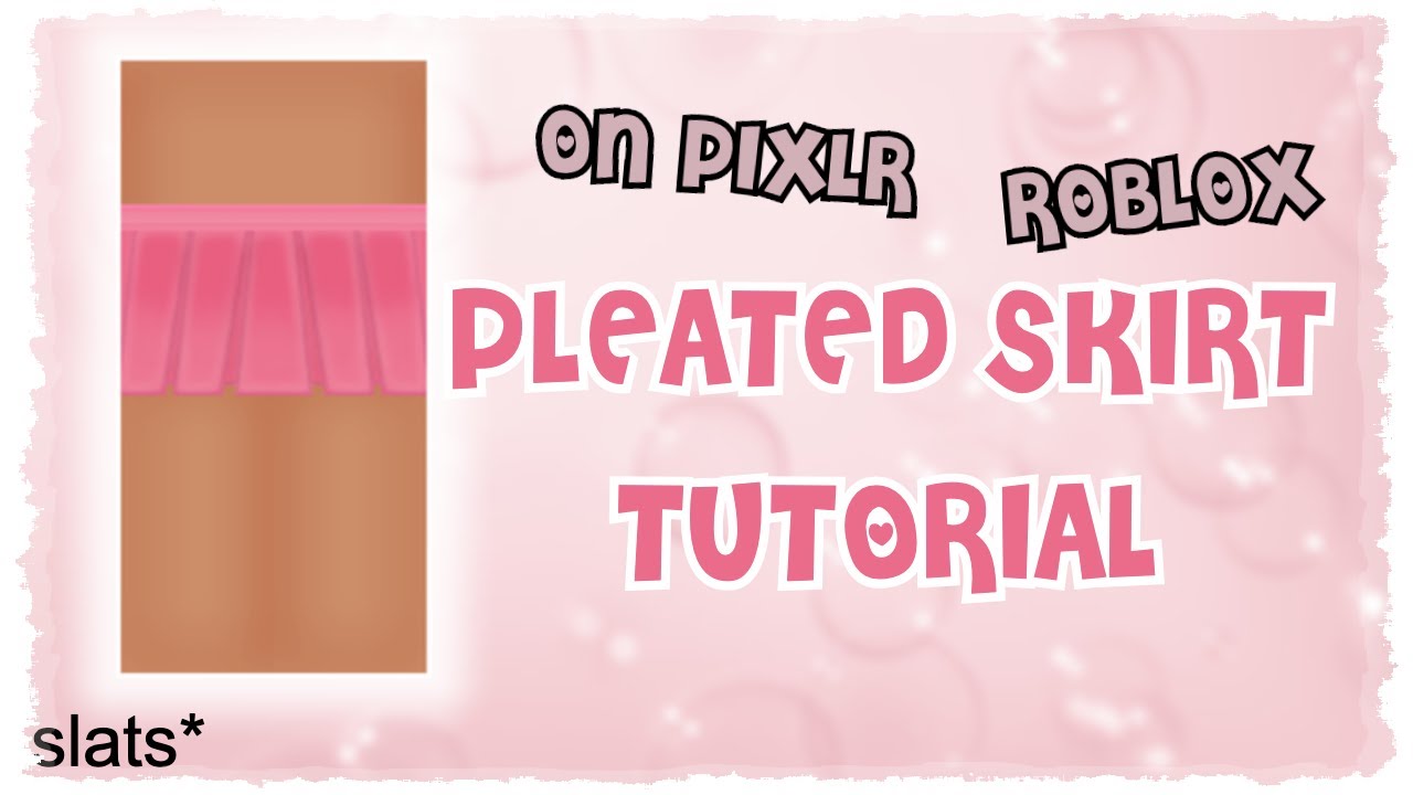 How To Make A Pleated Skirt On Roblox Easy Pixlr Tutorial Youtube - roblox tennis skirt template