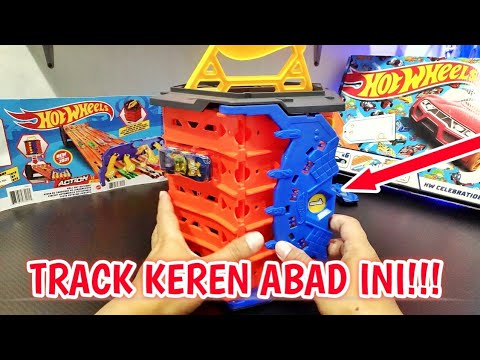 UNBOXING TRACK HOT WHEELS SUPER KEREN - TRACK HOT WHEELS WITH FINISH GATE.....