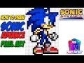 How to Draw Sonic the Hedgehog 16-Bit - Drawing Sega's Sonic Advance Pixel Art Tutorial