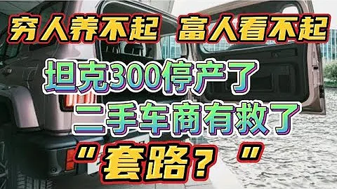 窮人養不起，富人看不起，坦克300停產了，二手車商有救了套路 - 天天要聞