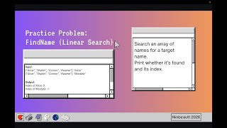 FindName: Linear Search in Java