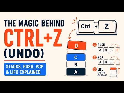 The Magic Behind Ctrl+Z (Undo) | Stacks, Push, Pop & LIFO Explained