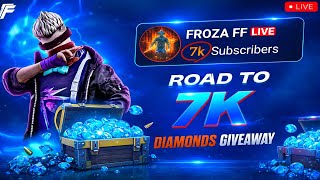 FREE FIRE PAKISTAN SERVER LIVE CUSTOM ROOM &amp; DIAMOND GIVEAWAY| FROZA FF LIVE