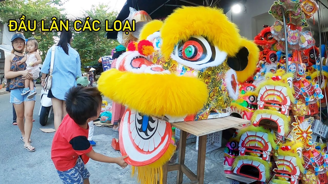 Review cửa hàng bán đầu lân, trống lân đủ loại từ đầu lân mini đến đầu lân khổng lồ ở Tp Hội An