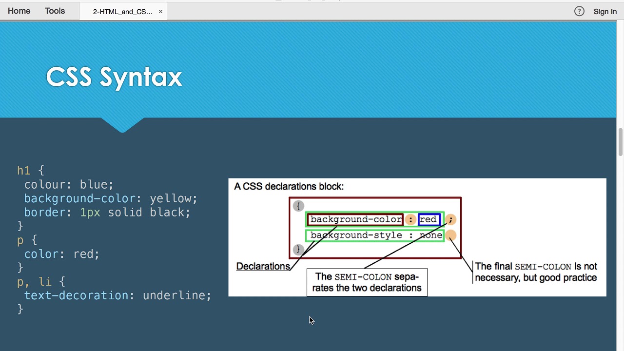 Progra Web - 2 CSS 5 Syntax - YouTube
