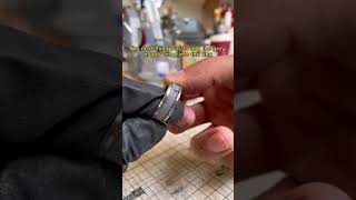 Making a Damascus steel ring with dinosaur bone, meteorite and silver!