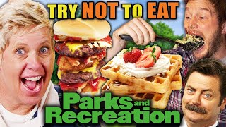 Try Not To Eat - Parks and Rec (Paunch Burger, Meat Tornado, Snake Juice) | People Vs. Food