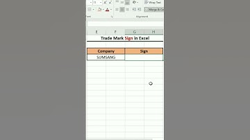 Trade Mark Sign(TM) in Excel#exceltips#shorts#exceltutorial#msexcel#excel