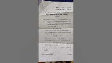 #gndu #questionpaper  #M.A. English 2nd semester (English grammar & writing)