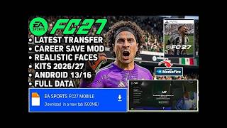 NEW MOD EA SPORTS FC27 MOD FIFA 16 MOBILE ANDROID OFFLINE REALISTIC GRAPHICS PS5 MENU SCOREBOARD