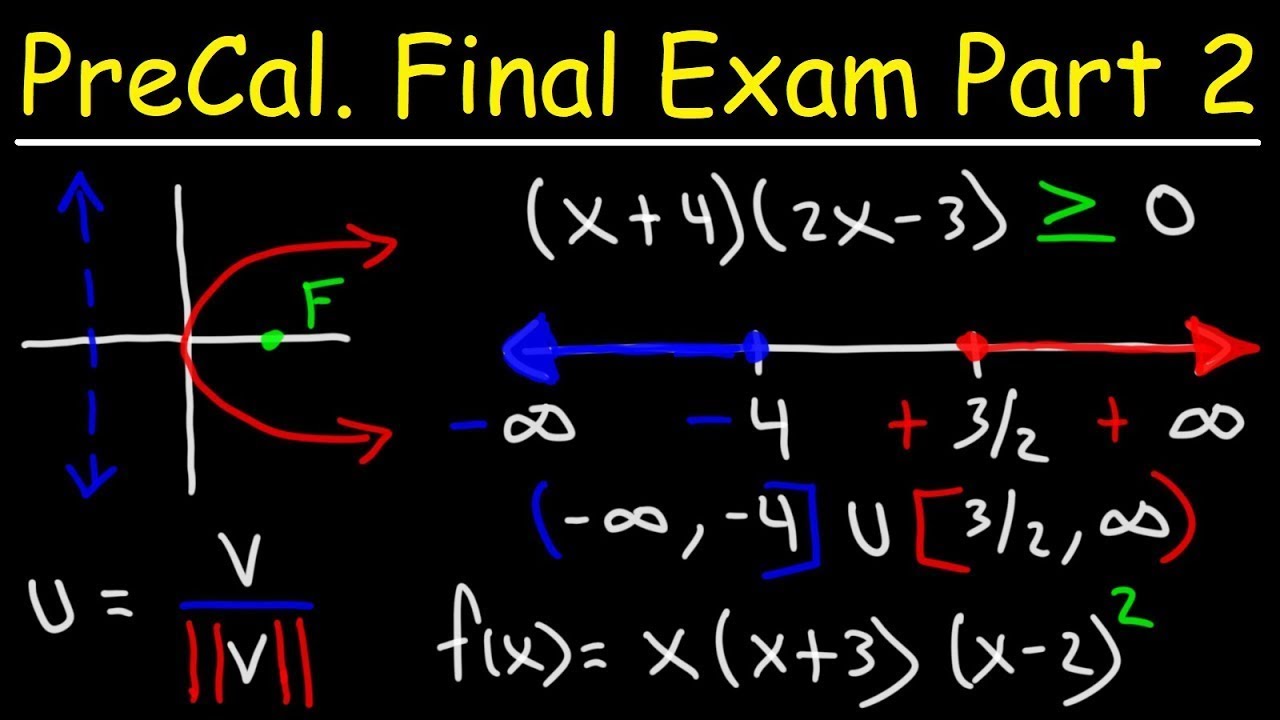 Precalculus Final Exam Review Part 2 - Membership - YouTube