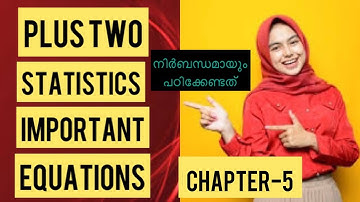 Plus Two Statistics | Important Equations| Chapter 5| Discrete Probability Distribution | Commerce |