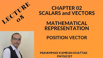 First Year Physics Chapter 02, SCALARS AND VECTORS, Complete Understanding of POSITION VECTOR