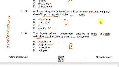 Economics Paper 1 Grade 12 November 2025 Section A