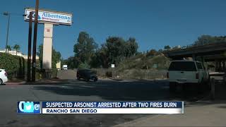Man arrested, accused of setting two fires in East County