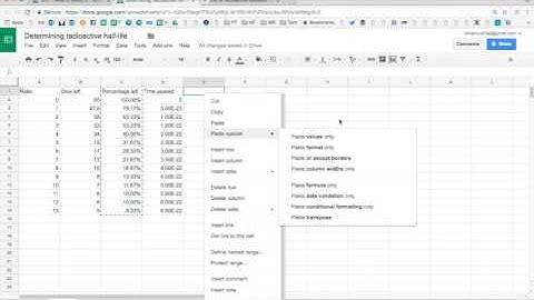 How to make an x y scatter plot in google sheets excel and fit a trendline