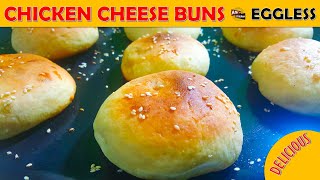 Chicken Cheese Bun | Eggless Bun Recipe by Affis Kitchen screenshot 1
