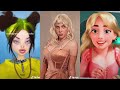 Billie Eilish&#39;s Wonderful Glow Up 😍💚  - Tik Tok art compilation✨🎨