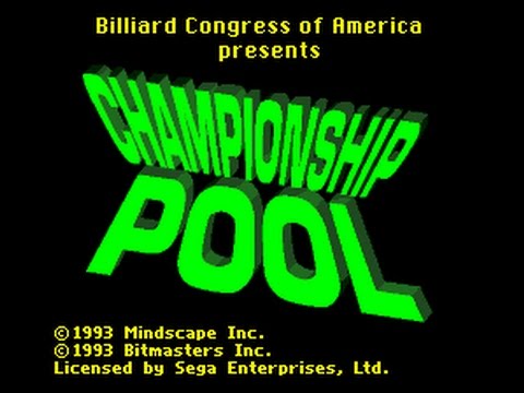 Championship pool [Sega Genesis] Game Sample