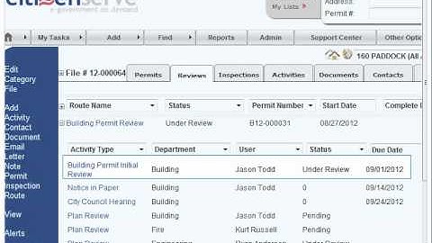 Entering a Permit Application